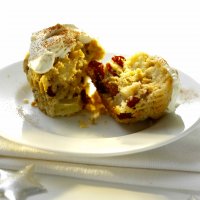 Spiced apple & cranberry midnight muffins