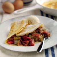 Rhubarb pancakes