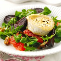 Roast beetroot, walnut & grapefruit salad with goat's cheese