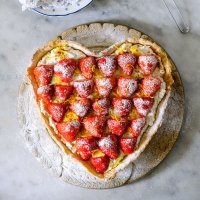 Strawberry, ricotta, lemon & cream tart