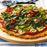 Vegetable & salsa verde scone pizza