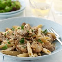 Creamy mushroom penne