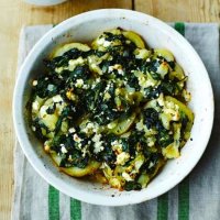 Alex Mackay's  potato, spinach and feta pie