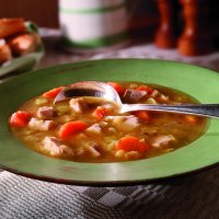 Turkey soup with vegetable & herbs