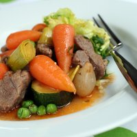 Navarin of lamb with chantenay carrots & spring vegetables