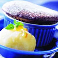 Creamy chocolate soufflé