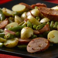 Sensational smoked pork sausage salad