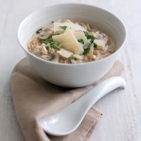 Bacon & mushroom risotto