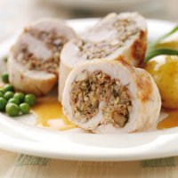 Chicken with oatmeal & sage stuffing