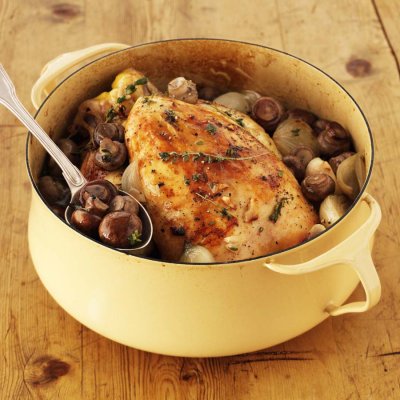 Silvana Franco's pot roast chicken with mushrooms & marsala