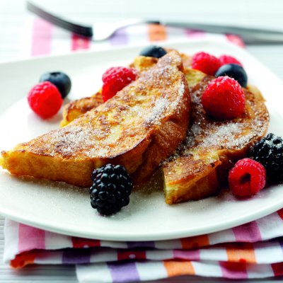 Paul Merrett's warm eggy bread with fresh berries