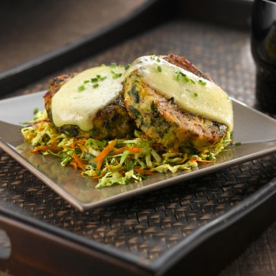 Curly kale & potato cake