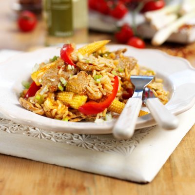 Stir fry sweet chilli pork