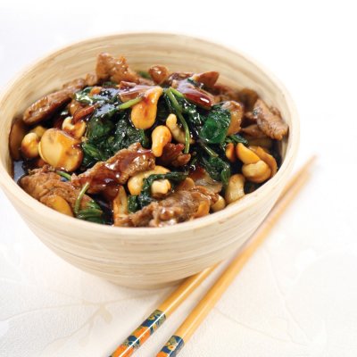 Beef hoi sin & garlic stir-fry