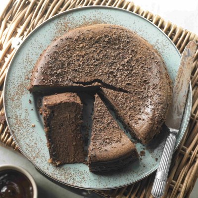 Double choccy cheesecake