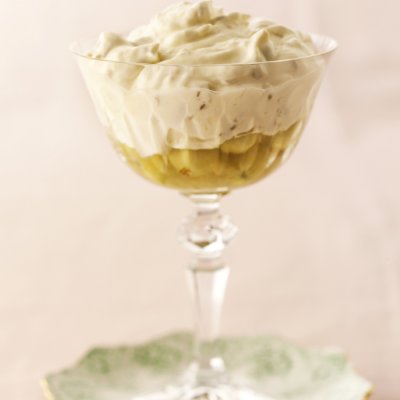 Gooseberry & elderflower fool