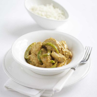 Monkfish & green pepper korma