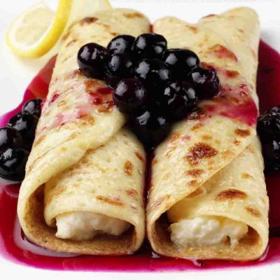 Lemon & blueberry pancakes