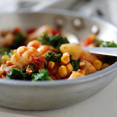 Fish & kale creole