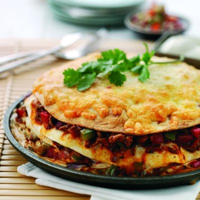 Mexican tortilla lasagne
