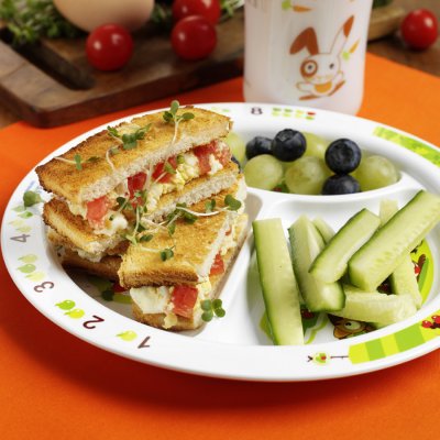 Tomato & egg soldiers