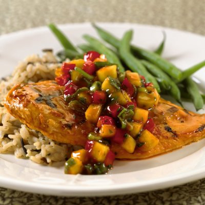 Mango salsa chicken