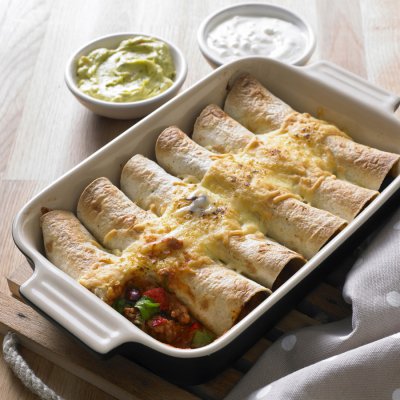 Mini melting chilli wraps