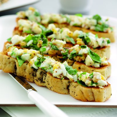 Egg & watercress focaccia