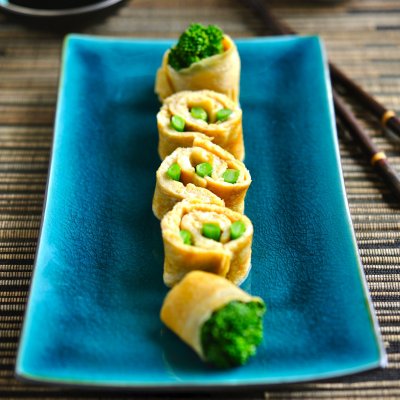Kerstin Rodgers' Tenderstem broccoli omelette sushi roll