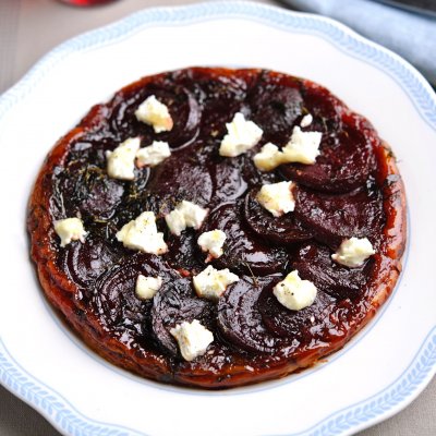 Beetroot tart tatin