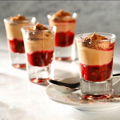 Jennifer Saunders' simple choccy mousse shots