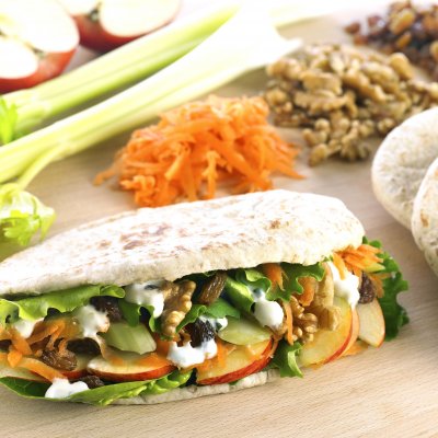 Waldorf style wheat & white pittas