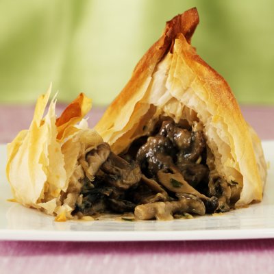 Jean-Christophe Novelli's strudel of roast portabello mushroom