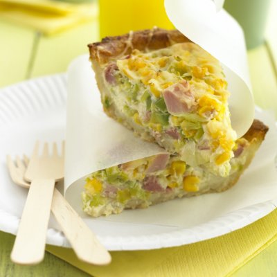 Ham & sweetcorn pie