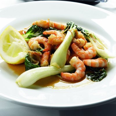 Quick fried Caribbean prawns