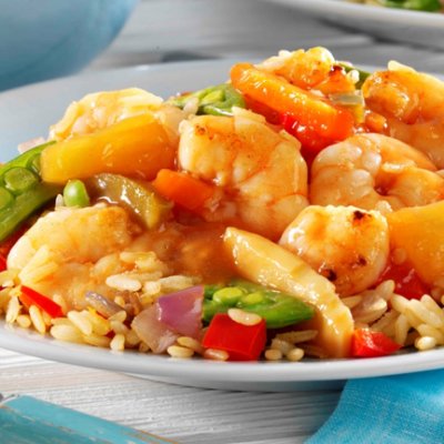 Sweet & sour prawn skewers