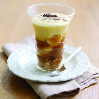 Banoffee syrup sundae