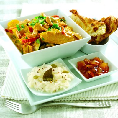 Turkey with spicy coconut sauce