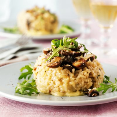 Mushroom & brie risotto cakes