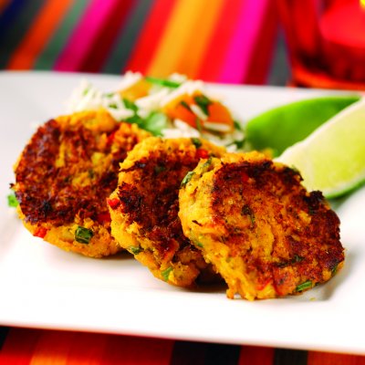 Balti crab cakes