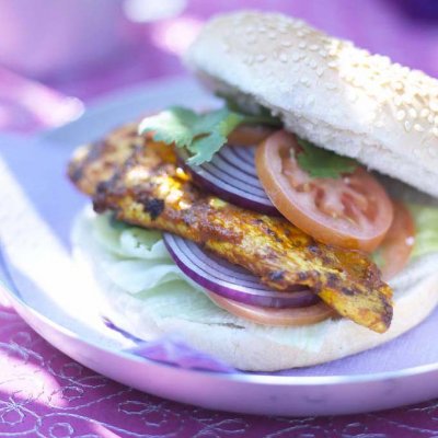 Barbecue chicken burger