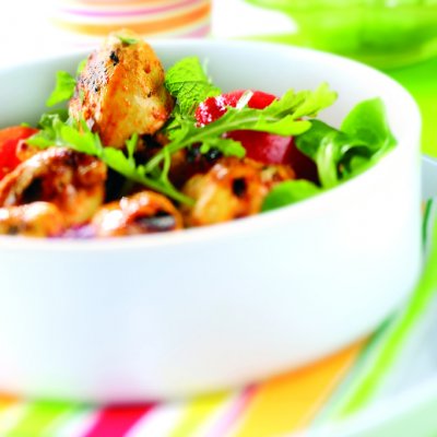 Char-grilled Indian tikka salad