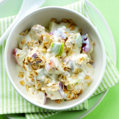 Yogurt with roasted oats & fruit