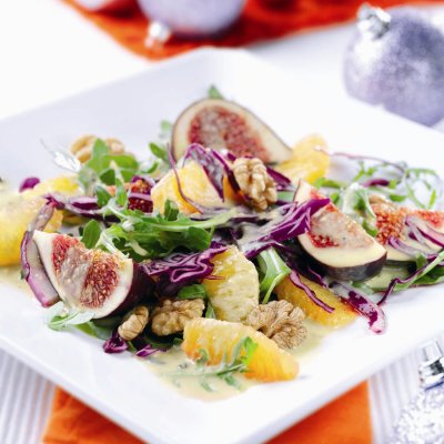 Fig & orange salad with melting Shropshire Blue